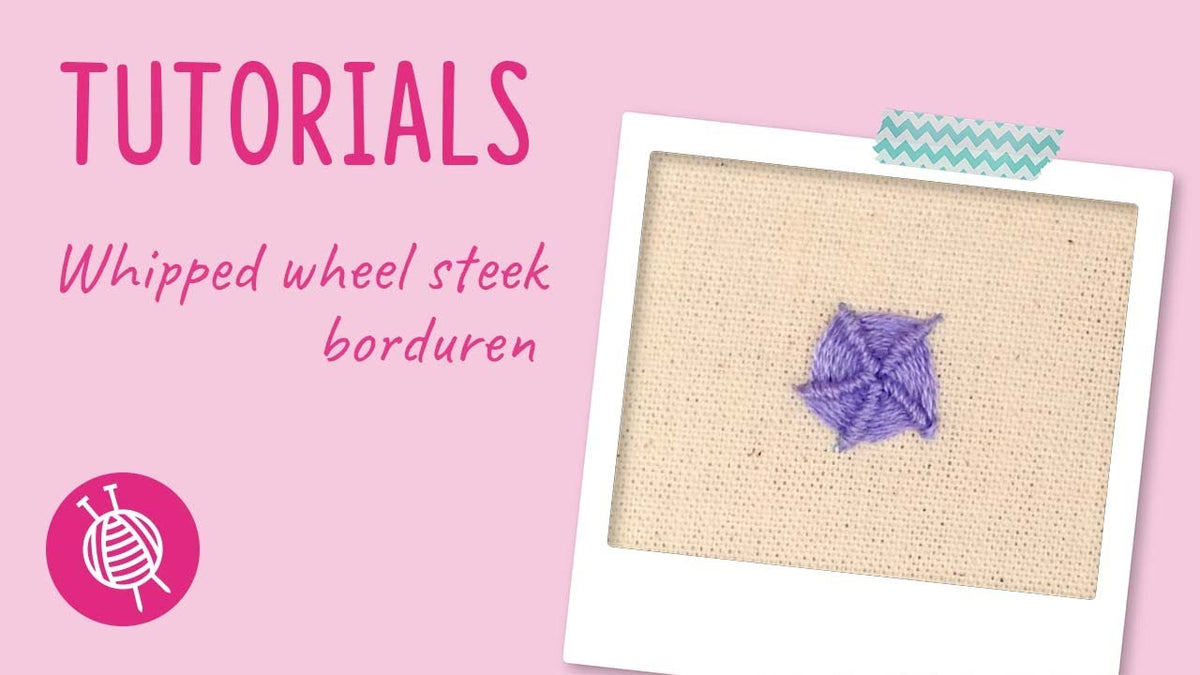 Whipped wheel steek borduren