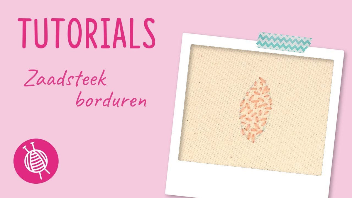 zaadsteek borduren tutorial