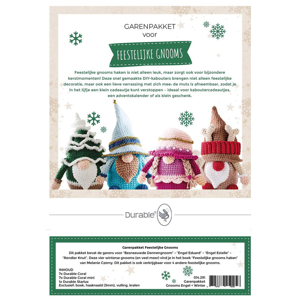 Feestelijke Gnooms Haken - Garenpakket Engel- en winter Gnooms - productafbeelding 1