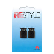 Restyle Koordstop 1-gaats Kunststof 2 stuks 000 Zwart
