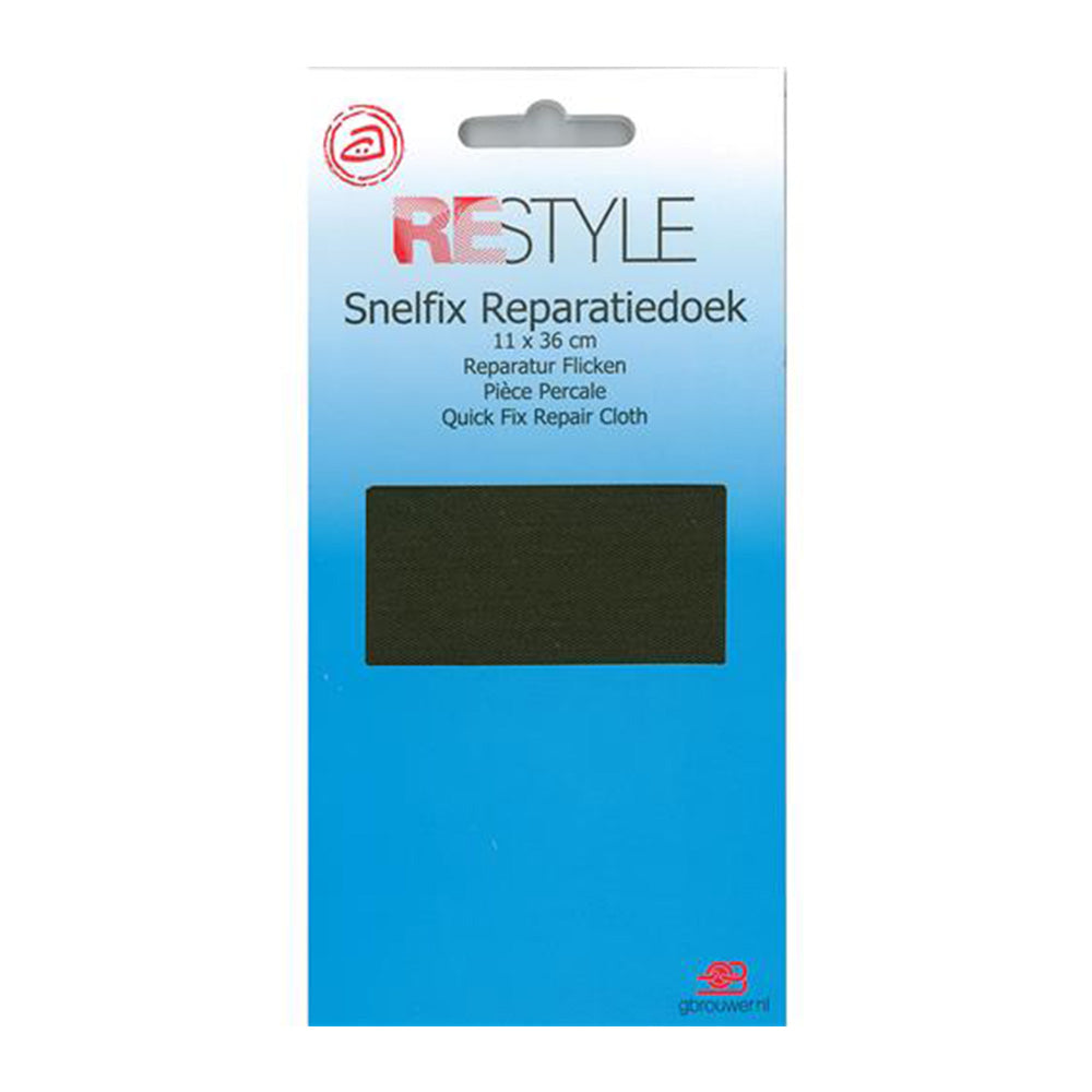 Restyle Snelfix Reparatiedoek 11 cm x 36 cm Opstrijkbaar 461 Donkergroen