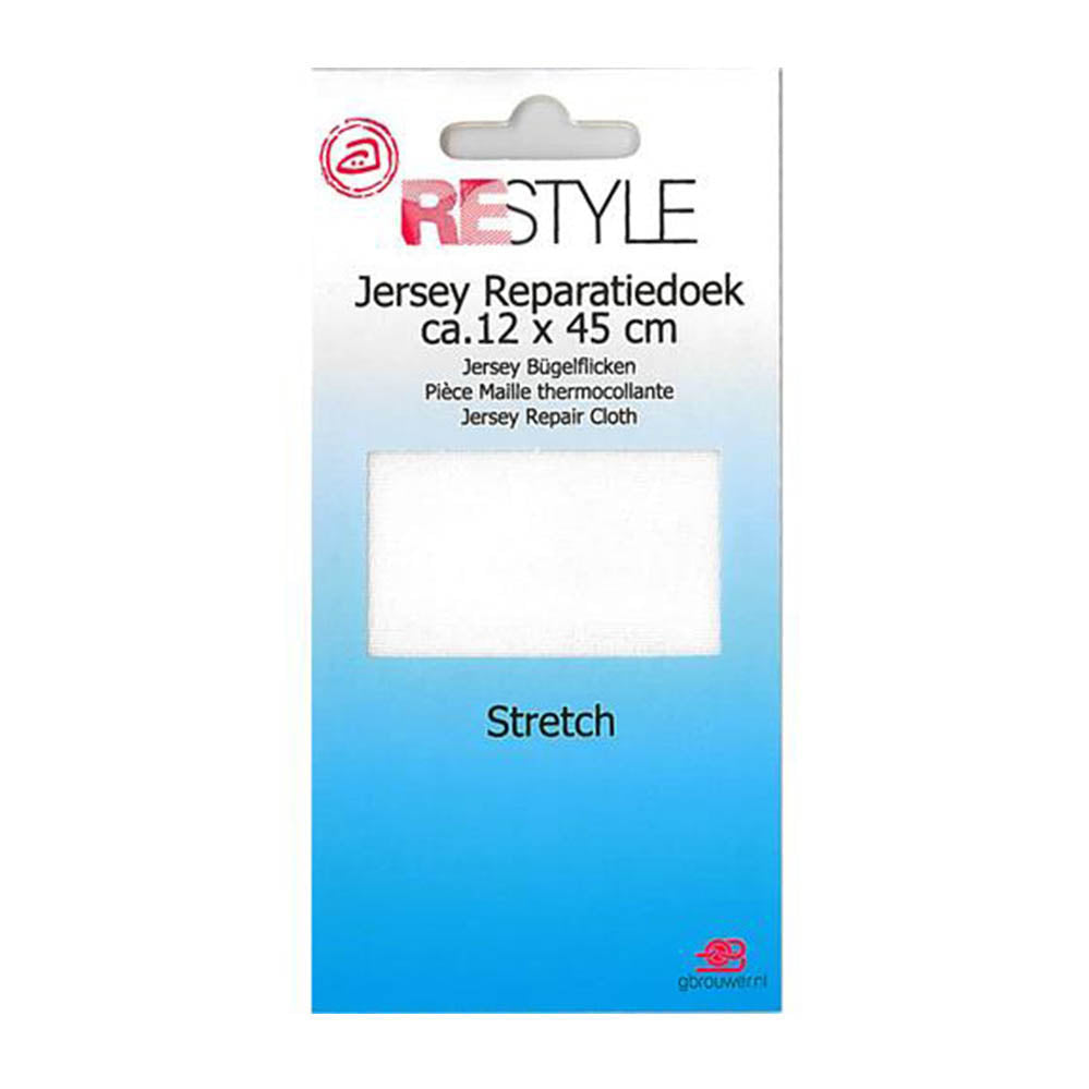 Restyle Jersey Reparatiedoek 12 cm x 45 cm 089 Ecru