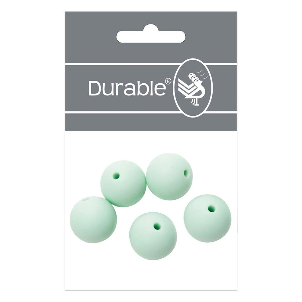 Durable Siliconen Kralen 15mm 5 stuks 369 Light Green