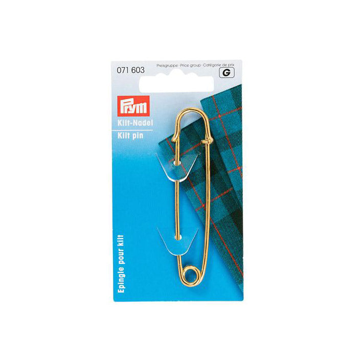 Prym messing kiltspeld 76 mm goudkleurig voor vesten en sjaals
