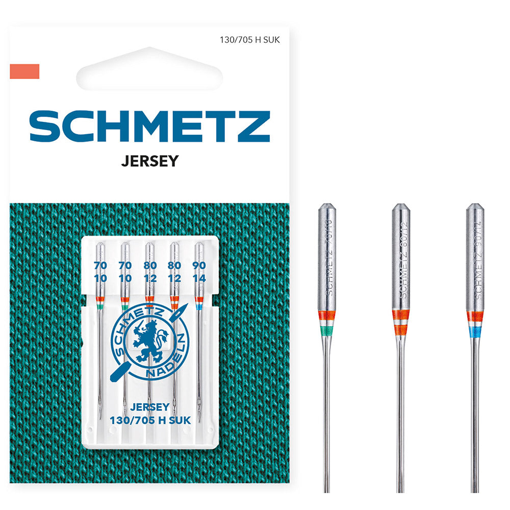 Schmetz Jersey Naalden Dikte 70 t/m 90 - 1 x 5 Naalden op kaart