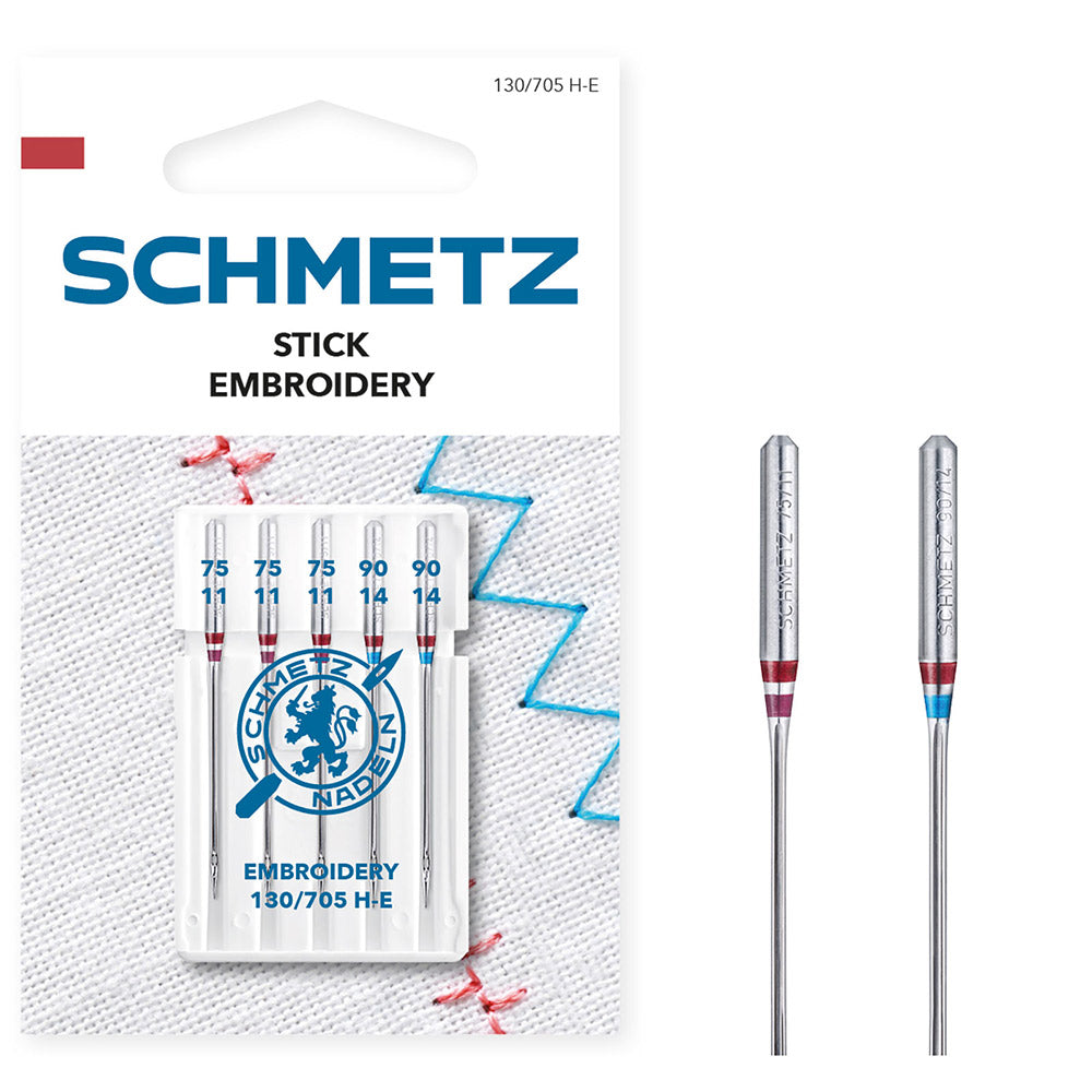 Schmetz Borduurnaalden Dikte 75/90 - 1 x 5 Naalden op kaart