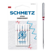 Schmetz Borduurnaalden Dikte 75 - 1 x 5 Naalden op kaart