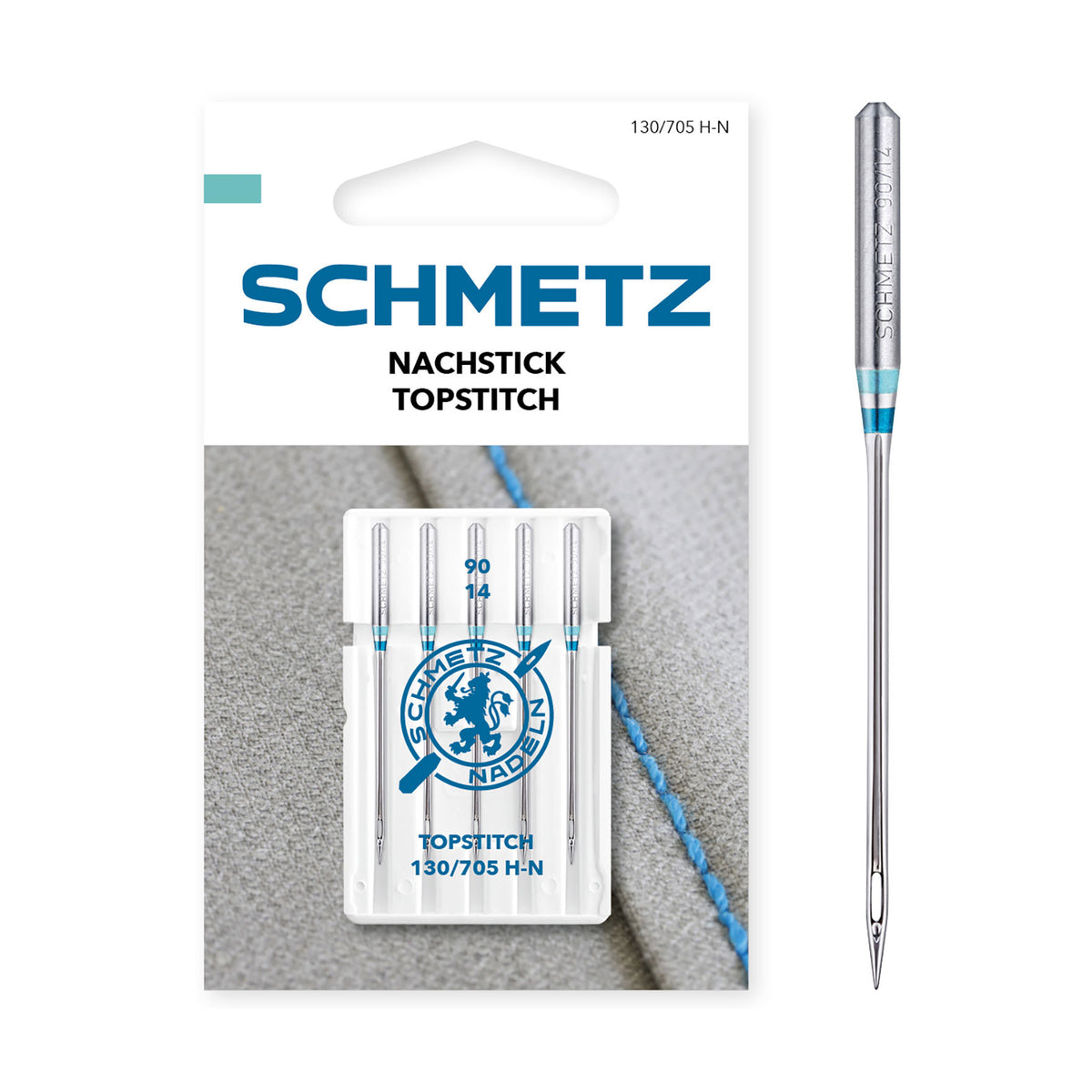 Schmetz Topstitch Naalden Dikte 90 - 1 x 5 Naalden op kaart