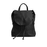 MUUD Gimo Black - Handgefertigter Lederrucksack 38x39cm