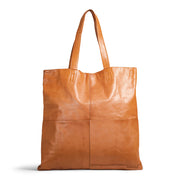 MUUD Show Whisky - Handgemaakt leren shopper voor dagelijks gebruik 39x35cm
