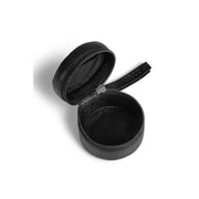 MUUD Helsinki Black - Handgemaakt leren ronde kubus voor handwerk accessoires 5.5x7.5cm
