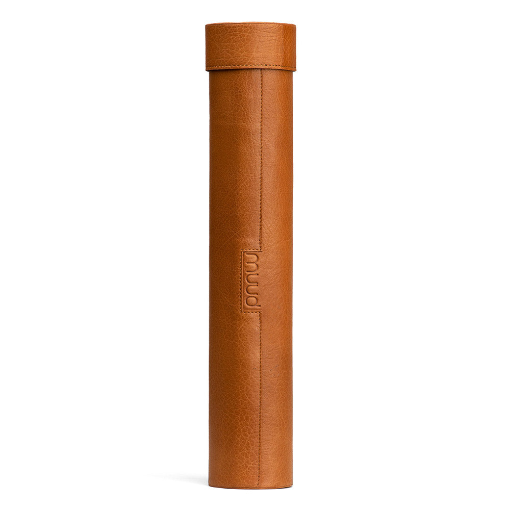MUUD Upsala XL Whisky - Handgemaakt leren opbergkoker 40x7.5x6.5 cm