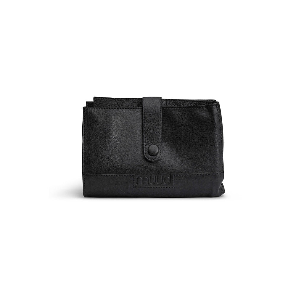 MUUD Billie Etui Black - Handgemaakt leren handwerketui C19x13cm - O27.5x38cm