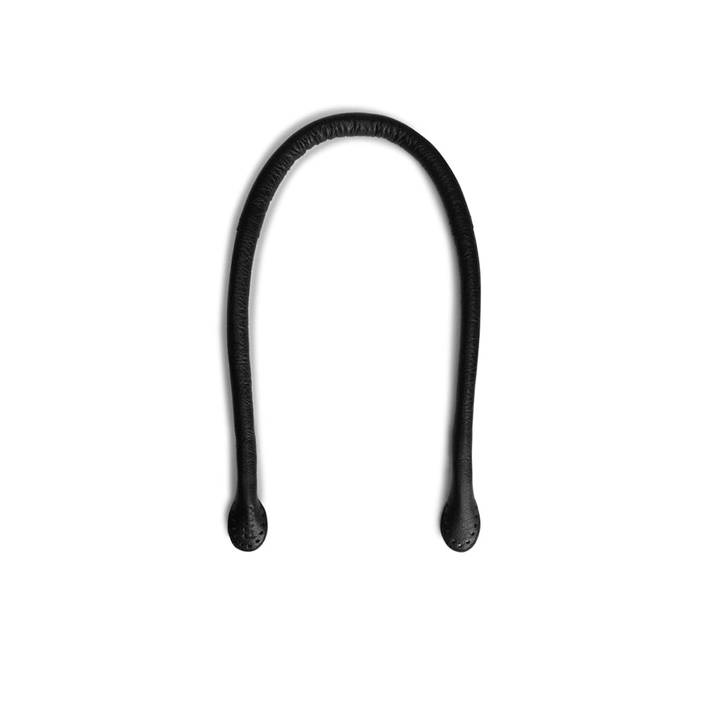 MUUD Bibi Black - Handgemaakt leren tashengsel 73cm