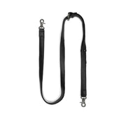 MUUD Caia Black - Handgemaakt leren tassen handvat 127-150 x 2 cm