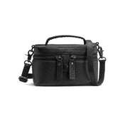 MUUD Lexi Mini Black - Handgemaakt leren mini tas voor diverse projecten 18x11x11cm