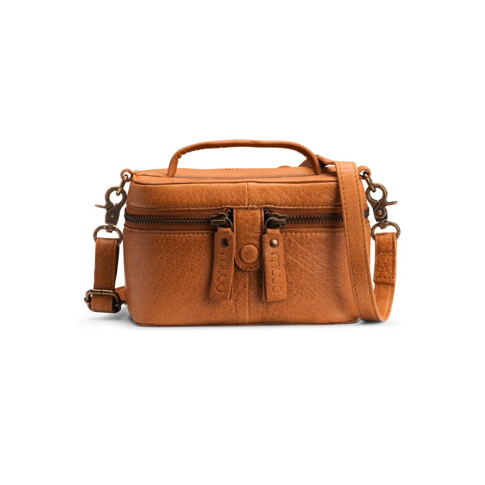 MUUD Lexi Mini Whisky - Handgemaakt leren mini tas voor diverse projecten 18x11x11cm