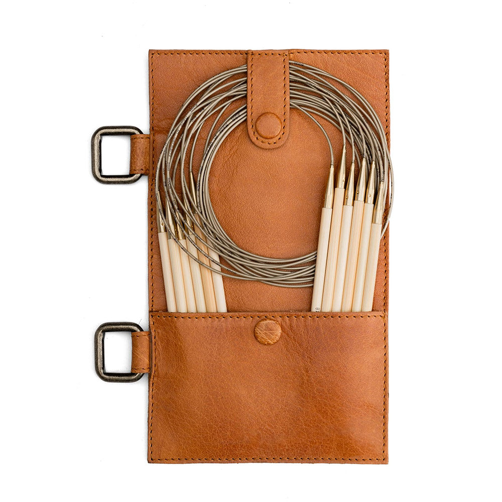 MUUD Carita A Whisky - Handgemaakt leren inleg 14 x 21 cm voor sokkennaalden