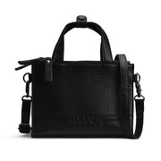 MUUD Dac - Black Handgemaakt leren schoudertas 20 x 14,5 cm