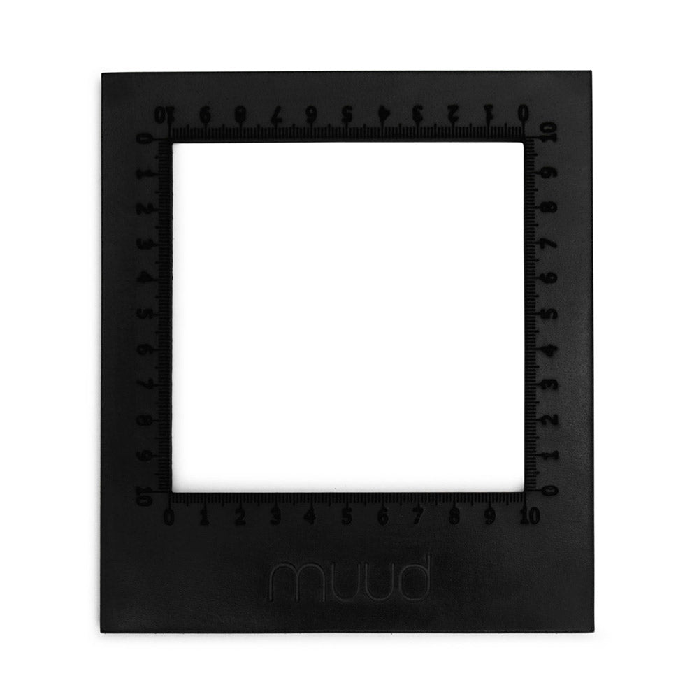 MUUD Dana - Black Handgemaakt leren breimeter 16 x 14 cm