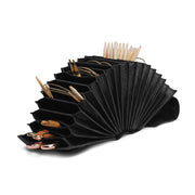 MUUD Betina XL - Black Handgemaakt leren etui 19 x 15 cm
