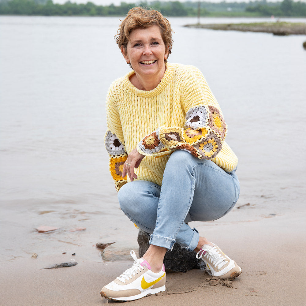 Gebreide Trui met granny mouwen Pakket