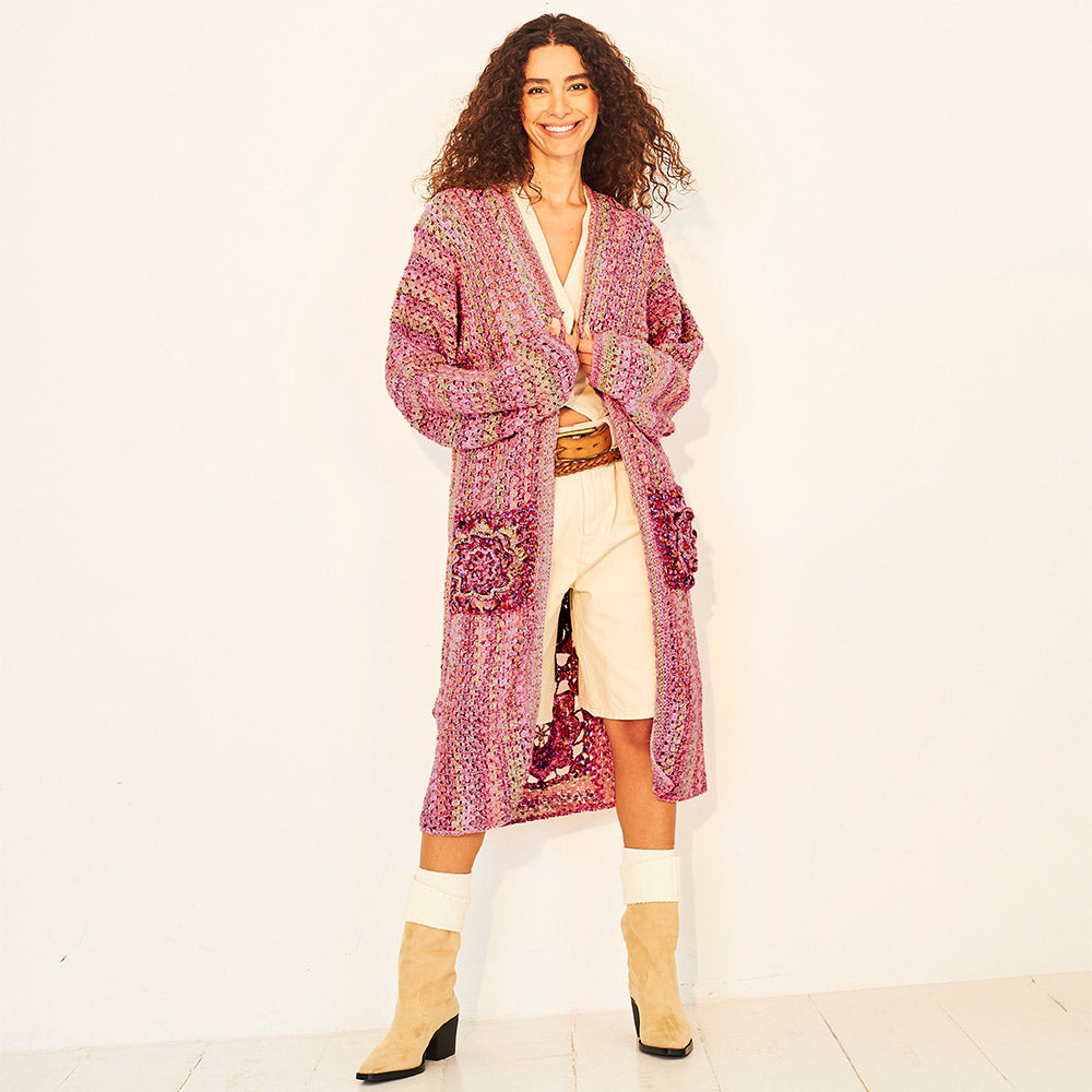 Stylecraft haakpatroon Crochet Longline & Cropped Jackets in Colour Burst DK 10135 (2 designs)