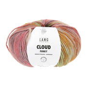 Lang Yarns Cloud Funky 0024 Baksteenrood/Aubergine/Ivoor/Roze - bol garen van voren
