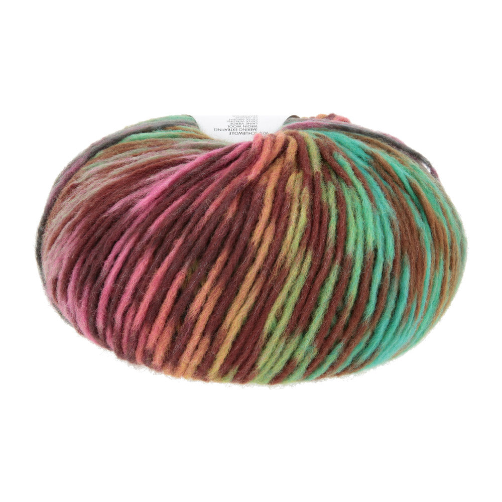 Lang Yarns Cloud Funky 0026 Turquoise/Lavendel/Roze/Groen - bol garen zonder wikkel