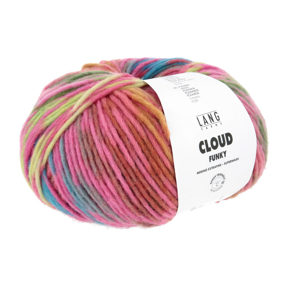 Lang Yarns Cloud Funky 0027 Roze/Blauw/Lichtgroen/Fuchsia - bol garen van opzij