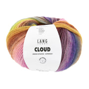 Lang Yarns Cloud 0031 Oranje/Marine/Geel/Roze/Pruim - bol garen van voren