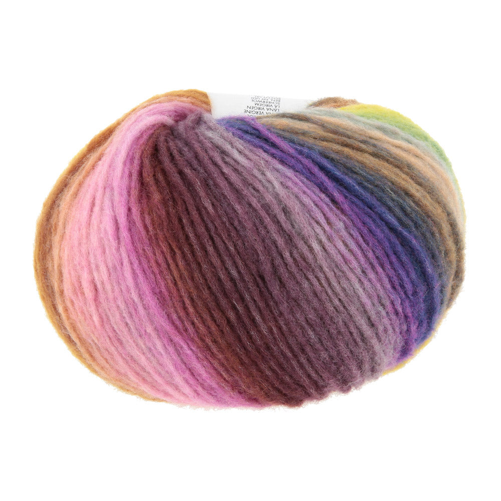Lang Yarns Cloud 0031 Oranje/Marine/Geel/Roze/Pruim - bol garen zonder wikkel