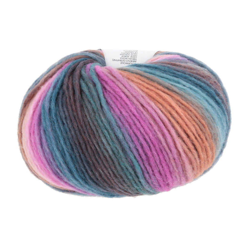 Lang Yarns Cloud 0032 Roze/Ijsblauw/Petrol/Violet - bol garen zonder wikkel