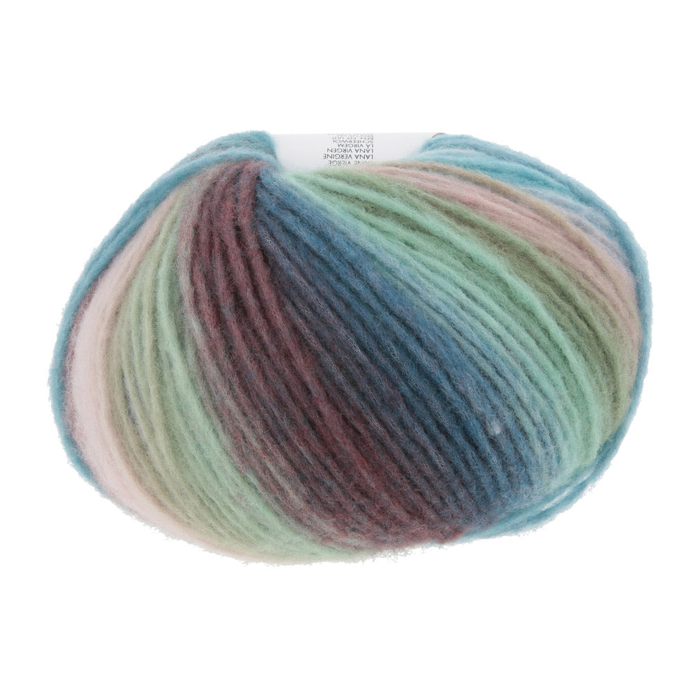 Lang Yarns Cloud 0033 Mint/Turquoise/Bruin/Ijsblauw - bol garen zonder wikkel