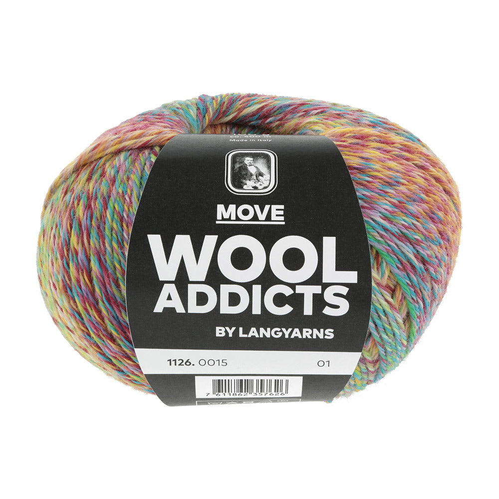 Lang Yarns Move 0015 Groen/Blauw/Roze/Bourdeaux