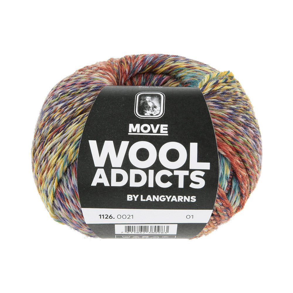 Lang Yarns Move 0021 Marine/Petrol/Donkergeel/Chocolade