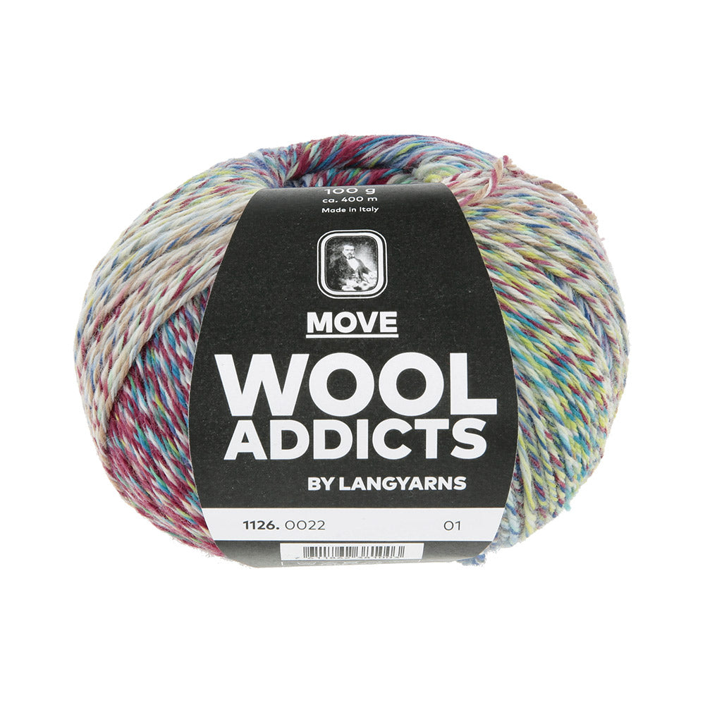 Lang Yarns Move 0022 Turquoise/Bordeaux/Salie/Groen
