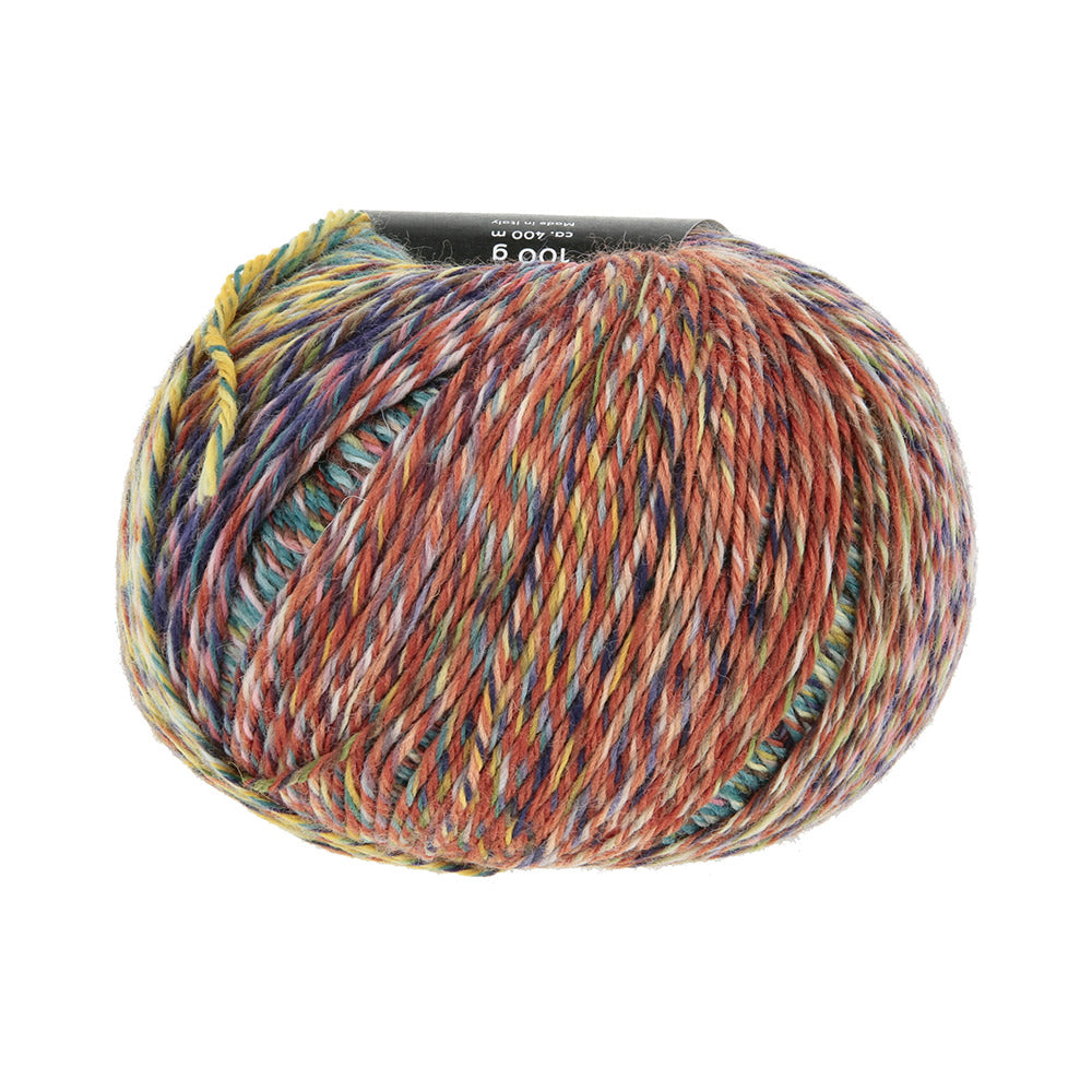 Lang Yarns Move 0021 Marine/Petrol/Donkergeel/Chocolade - bol garen zonder wikkel