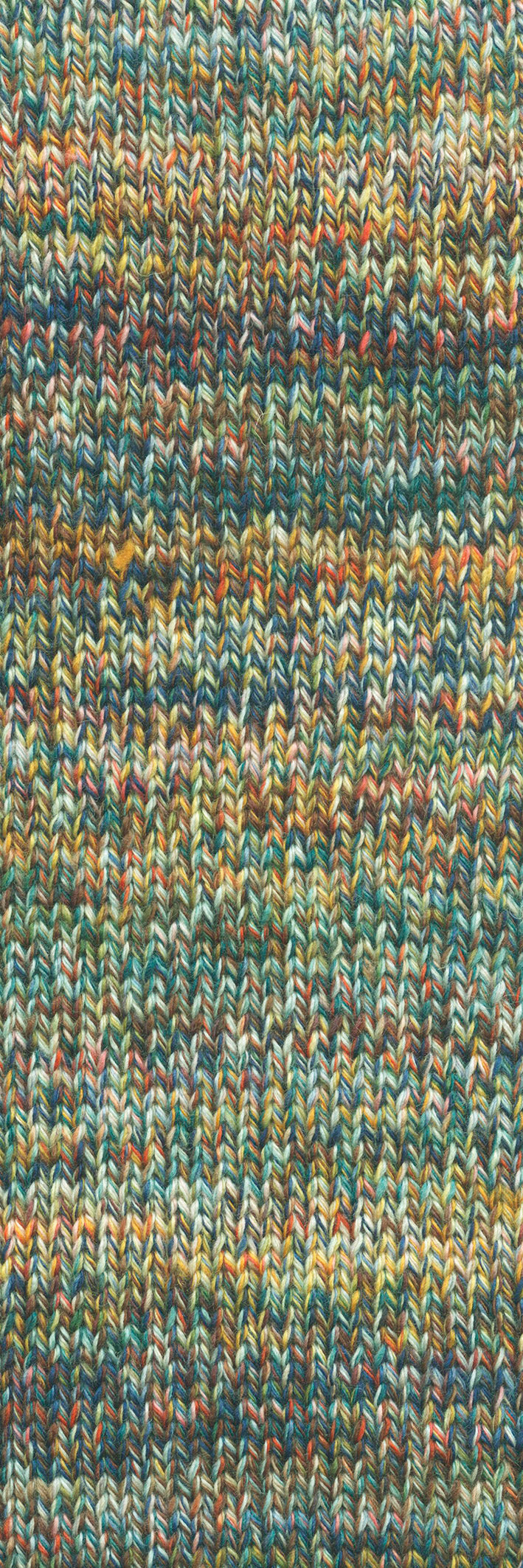 Lang Yarns Move 0021 Marine/Petrol/Donkergeel/Chocolade - gebreide kleurstaal