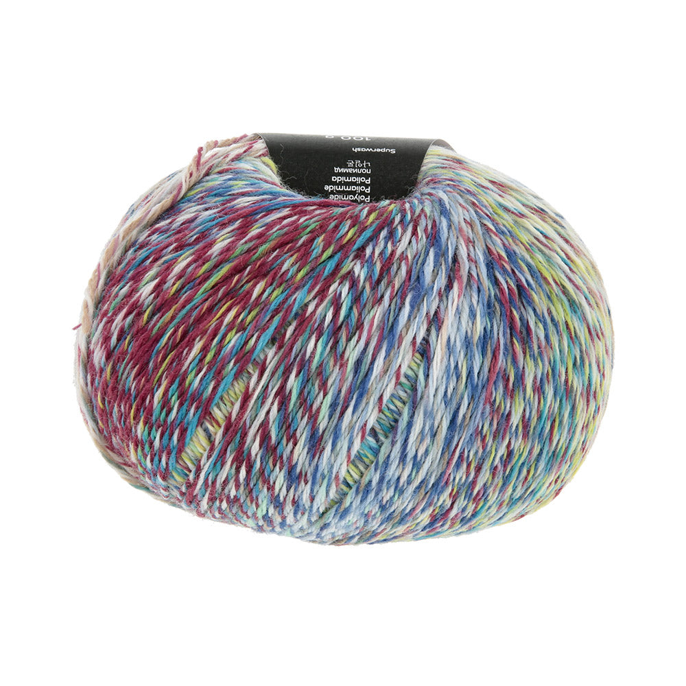 Lang Yarns Move 0022 Turquoise/Bordeaux/Salie/Groen - bol garen zonder wikkel