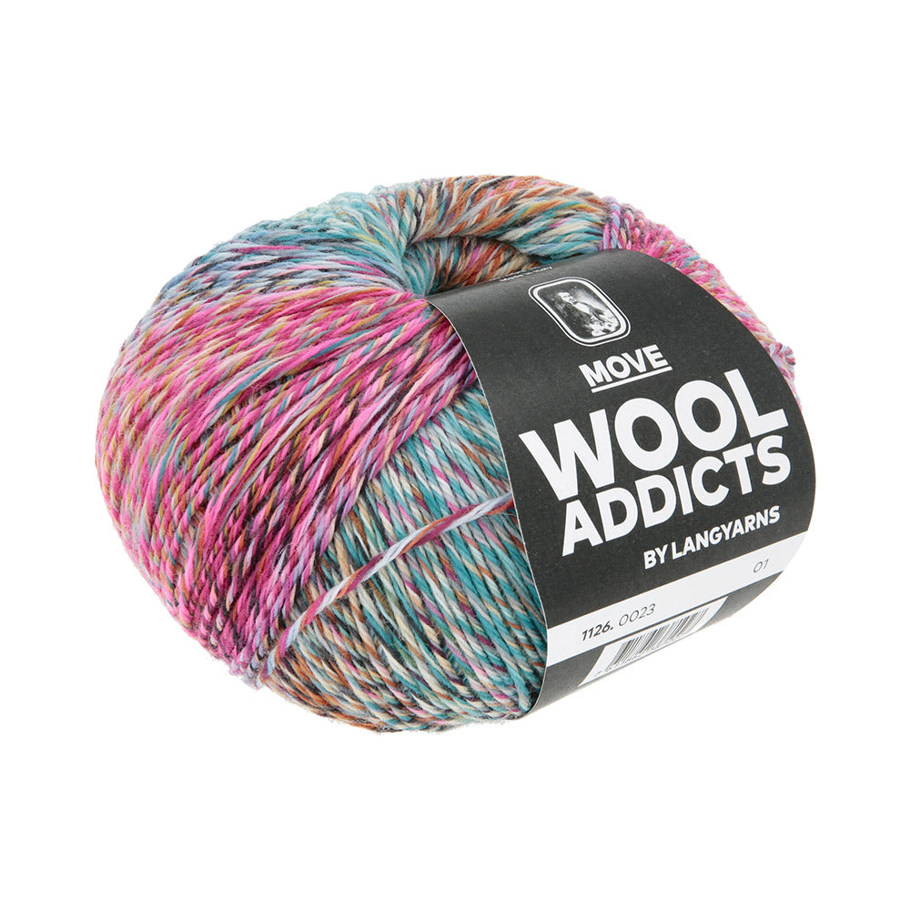 Lang Yarns Move 0023 Lichtblauw/Roze/Oranje/Pompoen/Turquoise - bol garen van opzij