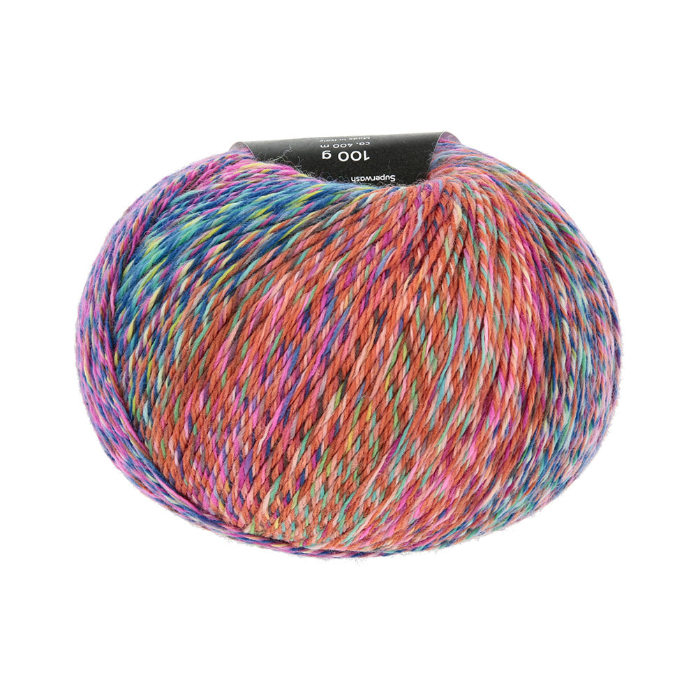 Lang Yarns Move 0025 Roze/Groen/Koningsblauw/Oranje - bol garen zonder wikkel