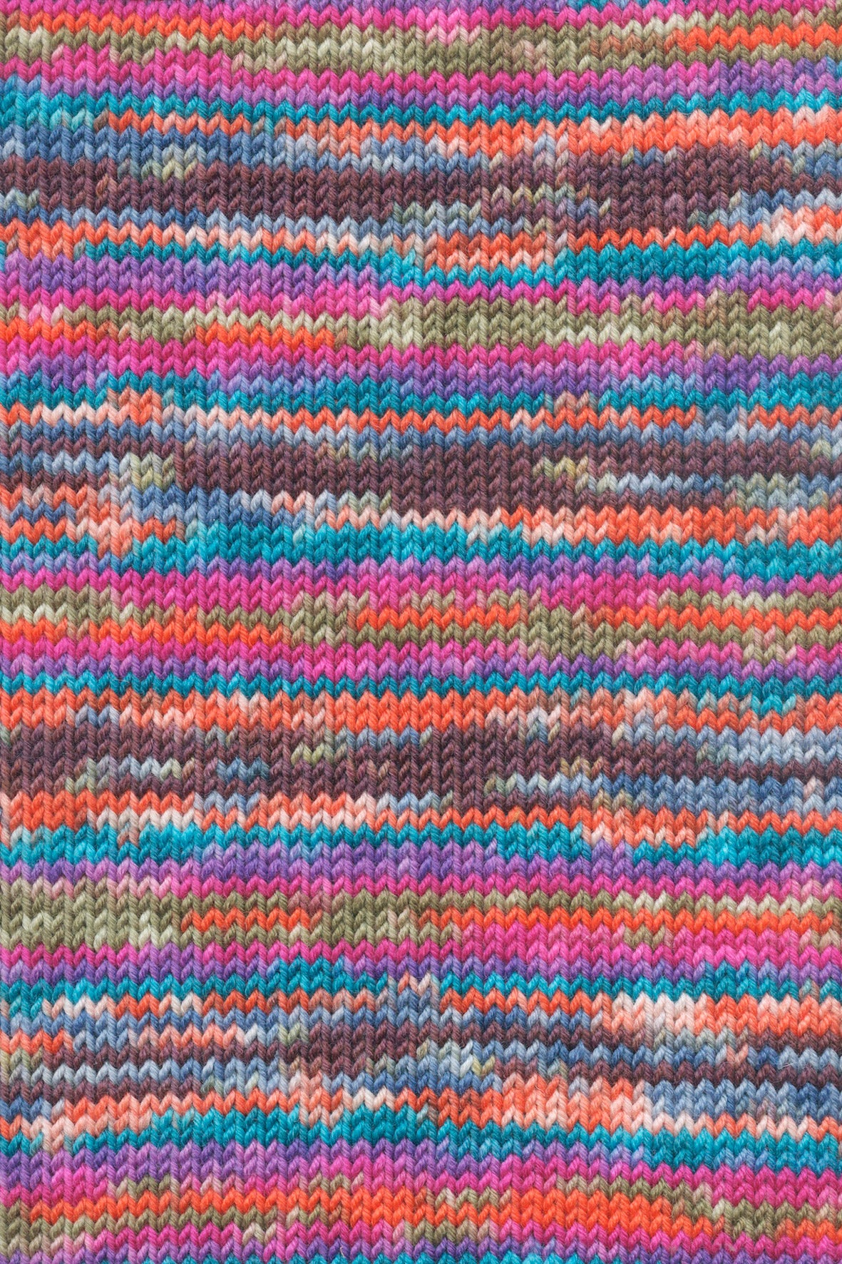 Lang Yarns Move 8-Fach/8-Ply 0011 Paars/Olijf/Oranje/Roze Inkt - gebreide kleurstaal
