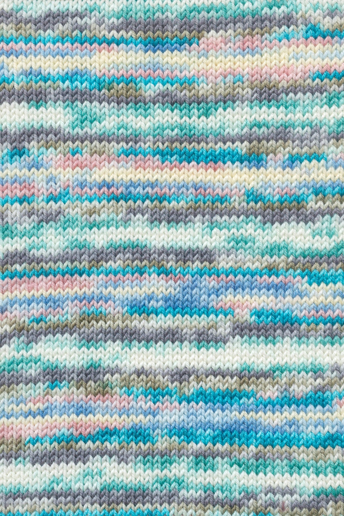 Lang Yarns Move 8-Fach/8-Ply 0013 Smaragdblauw/Grijs/Groen/Gebroken Wit - gebreide kleurstaal