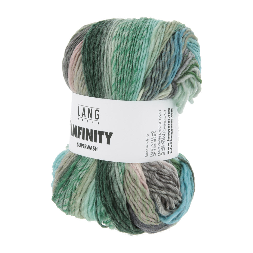 Lang Yarns Infinity 0005 Weidegroenen - bol garen schuin van voren