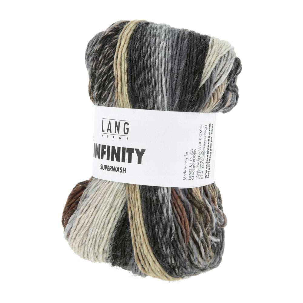 Lang Yarns Infinity 0007 Aardetinten - bol garen schuin van voren