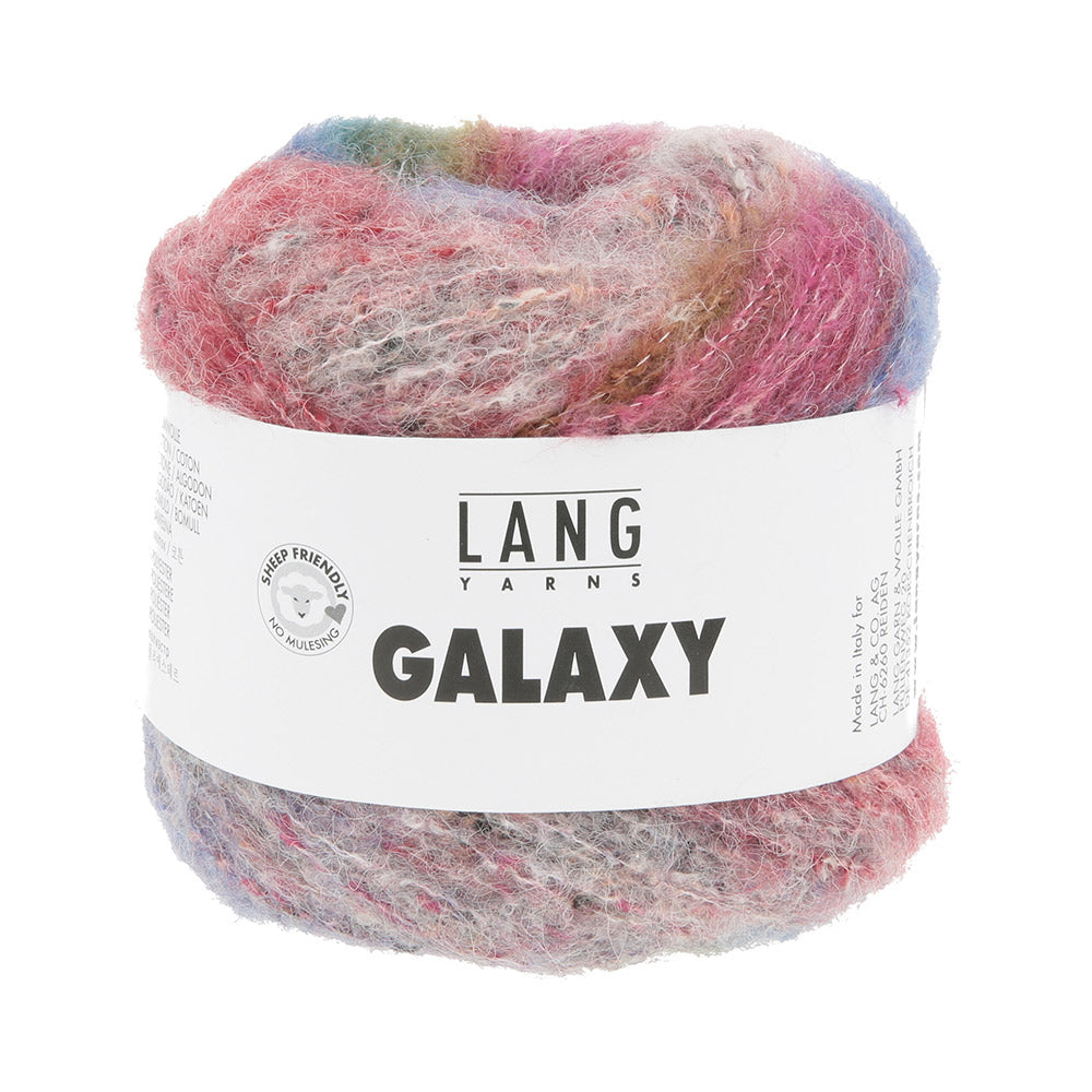 Lang Yarns Galaxy 0003 Blauw/Rood/Roze
