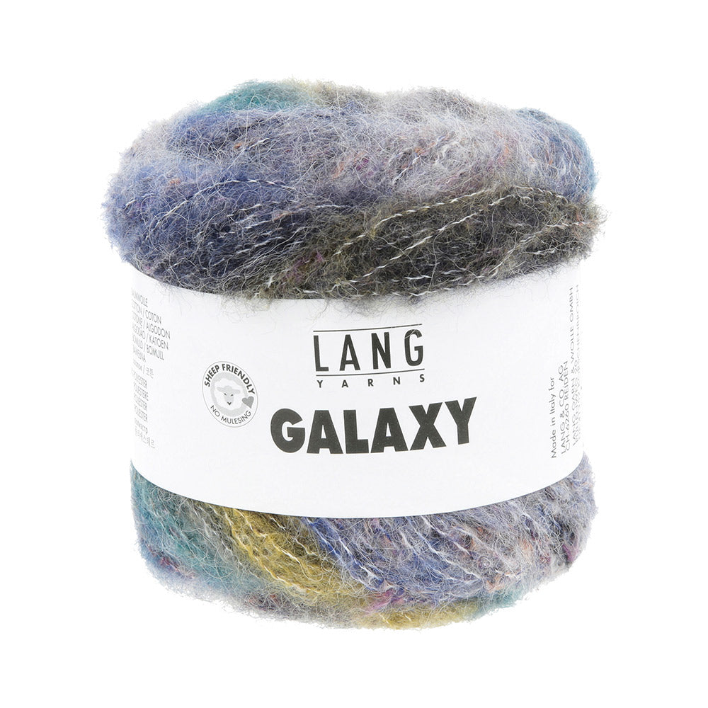 Lang Yarns Galaxy 0004 Grijs/Blauw/Geel