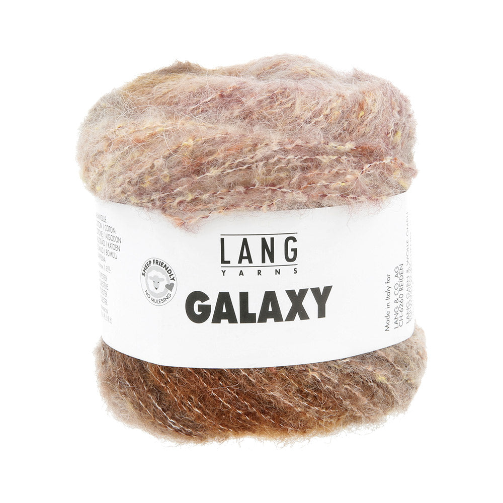 Lang Yarns Galaxy 0001 Bruin/Beige/Olijf - bol garen met kleurverloop