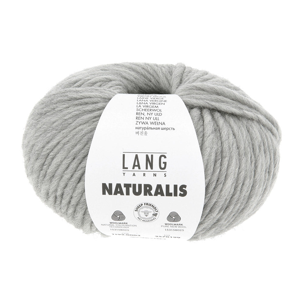 Lang Yarns Naturalis 0003 Lichtgrijs - bol garen in kleur Lichtgrijs